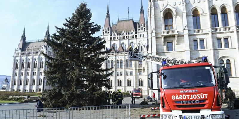 Kossuth téren felállították az ország karácsonyfáját, mely immár az ünnepi időszak szimbólumává vált.